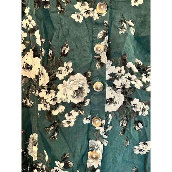 Torrid Fit And Flare Stretch Challis Button-Up Floral Top 2X - Picture 4 of 7